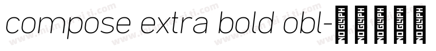 compose extra bold obl字体转换